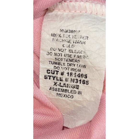 A4 Shirt Long Sleeve Cowgirl Cocktail Club Pink Green White Women’s Size XL - Picture 3 of 6